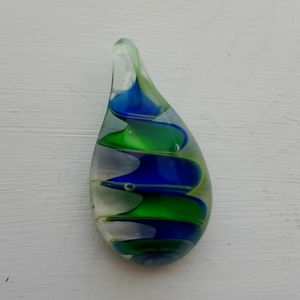 Glass Tear Drop Pendant